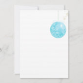 Winter-Glitzer Hochzeit Gold & Silber Einladung (Rückseite)