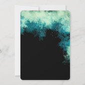 Winter Glitzer Mystic Forest Wedding Einladung (Rückseite)