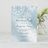 Winter Glitzer Schnee Weihnachten Party Einladung (Stehend Vorderseite)