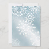 Winter Glitzer Schnee Weihnachten Party Einladung (Rückseite)