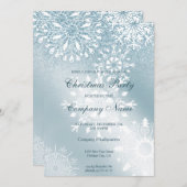 Winter Glitzer Schnee Weihnachten Party Einladung (Vorne/Hinten)
