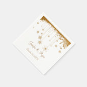Winter Glitzer Schneeflocken Hochzeit Napkins Serviette (Ecke)