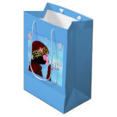 Winter Glitzern Diva Mittlere Geschenktüte (Vorderseite Schrägansicht)