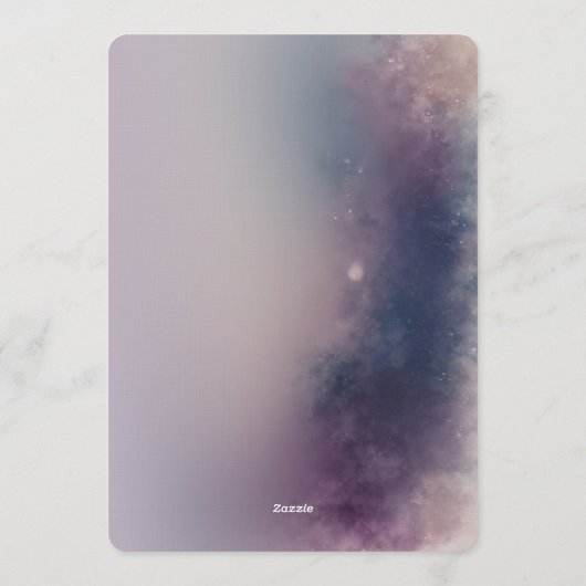 Winter Glow Birthday Flat Greeting Card Einladung (Rückseite)