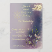 Winter Glow Birthday Flat Greeting Card Einladung (Vorderseite)