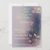 Winter Glow Birthday Flat Greeting Card Karte (Vorderseite)