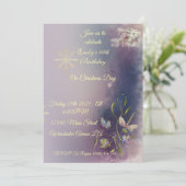 Winter Glow Birthday Flat Greeting Card Karte (Stehend Vorderseite)