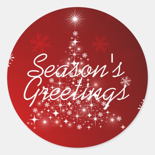 Winter Glow ・ Die Grüße der Saison Runder Aufkleber (Vorderseite)