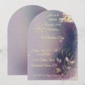 Winter Glow Geburtstagskarte Einladung (Vorne/Hinten)