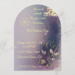 Winter Glow Geburtstagskarte Einladung