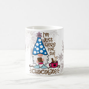 Winter-Gnom Ich bin nur wegen der Schokolade hier Kaffeetasse