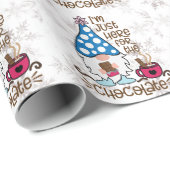 Winter Gnome Ich bin nur hier für die Schokolade Geschenkpapier (Rolleneckpunkt)