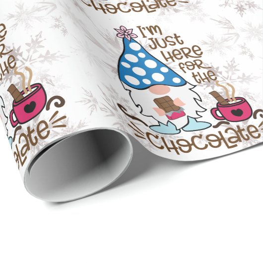 Winter Gnome Ich bin nur hier für die Schokolade Geschenkpapier (Rolleneckpunkt)