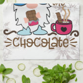 Winter Gnome Ich bin nur hier für die Schokolade Geschirrtuch (Gefaltet)