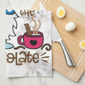 Winter Gnome Ich bin nur hier für die Schokolade Geschirrtuch (Viertel Falte)