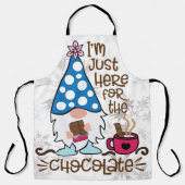 Winter Gnome I'm Just Here For The Chocolate Schürze (Vorderseite)