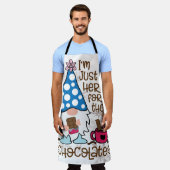 Winter Gnome I'm Just Here For The Chocolate Schürze (Getragen)