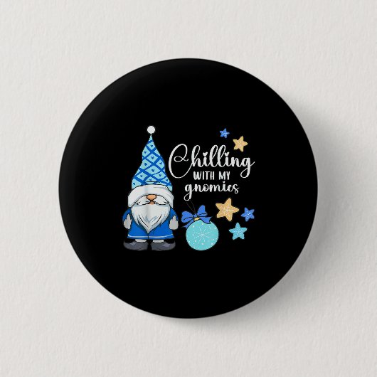 Winter Gnome, Nordic, Christmas Gnome Button (Vorderseite)