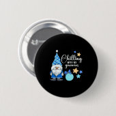 Winter Gnome, Nordic, Christmas Gnome Button (Vorne & Hinten)