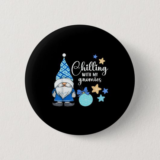 Winter Gnome, Nordic, Christmas Gnome Button (Vorderseite)