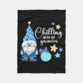 Winter Gnome, Nordic, Christmas Gnome Fleecedecke (Vorderseite)