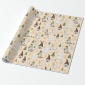 Winter-Gnome Wald Beige Geschenkpapier (Ungerollt)