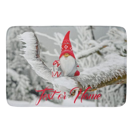Winter Gnome Weihnachtsküche Bad Rug Mat Zuhause Badematte (Vorderseite)