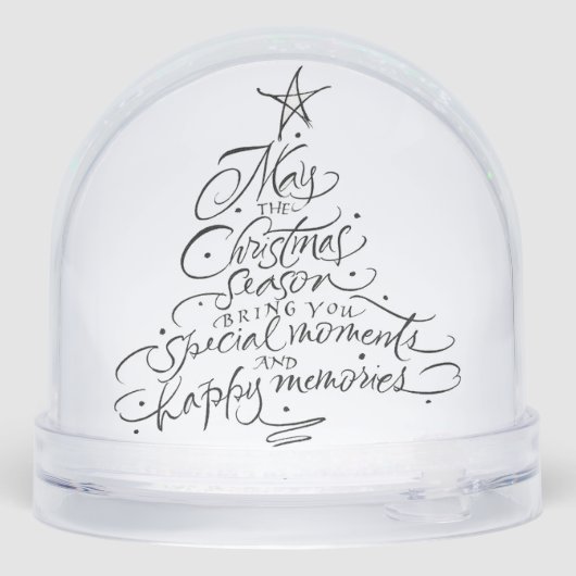 Winter Gnome Weihnachtswünsche Schneekugeln (Rückseite)