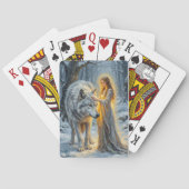Winter Goddess & White Wolf Spielkarten (Rückseite)