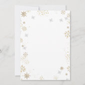 Winter Gold, das er oder sie Geschlecht offenbaren Einladung (Rückseite)