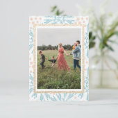 Winter Gold Weihnachts-Fotokarten Dankeskarte (Stehend Vorderseite)