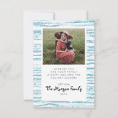 Winter Gold Weihnachts-Fotokarten Dankeskarte (Rückseite)