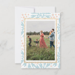 Winter Gold Weihnachts-Fotokarten Dankeskarte