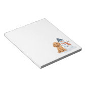 Winter Goldendoodle Dog Cute Snowman Notizblock (angewinkelt)