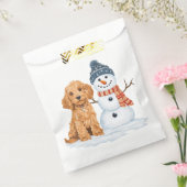 Winter Goldendoodle Hund süßer Schneemann Geschenktütchen (Versiegelt)