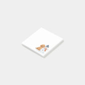 Winter Goldendoodle Hund süßer Schneemann Post-it Klebezettel (angewinkelt)