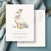 Winter Goose Christmas Business Corporate Logo Postkarte