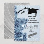 Winter Graduation Einladung (Vorne/Hinten)