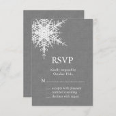 Winter Gray Burlap UAWG RSVP Karte (Vorne/Hinten)