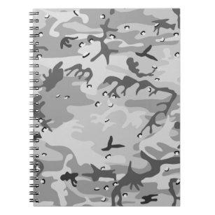 Winter Gray Camouflage Notebook Notizblock