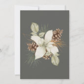 Winter Gray Elegant Script Wedding Einladung (Rückseite)