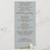 Winter Gray Elegant Script Wedding Programm (Rückseite)