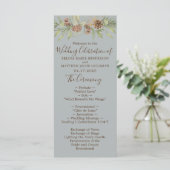 Winter Gray Elegant Script Wedding Programm (Stehend Vorderseite)