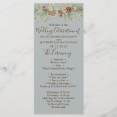 Winter Gray Elegant Script Wedding Programm (Vorderseite)