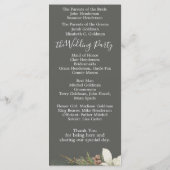 Winter Gray Elegant Script Wedding Programm (Rückseite)