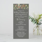 Winter Gray Elegant Script Wedding Programm (Stehend Vorderseite)
