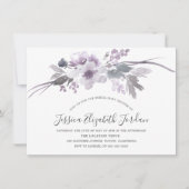 Winter Gray Floral Watercolor Bridal Baby Showroom Einladung (Vorderseite)