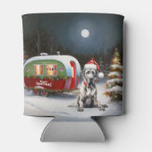 Winter Great Dane Caravan Weihnachtsabenteuer Dosenkühler (Rückseite)