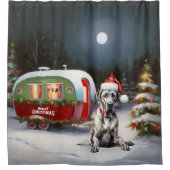 Winter Great Dane Caravan Weihnachtsabenteuer Duschvorhang (Vorderseite)