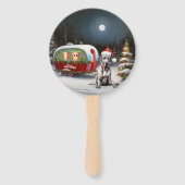 Winter Great Dane Caravan Weihnachtsabenteuer Fächer (Vorderseite)